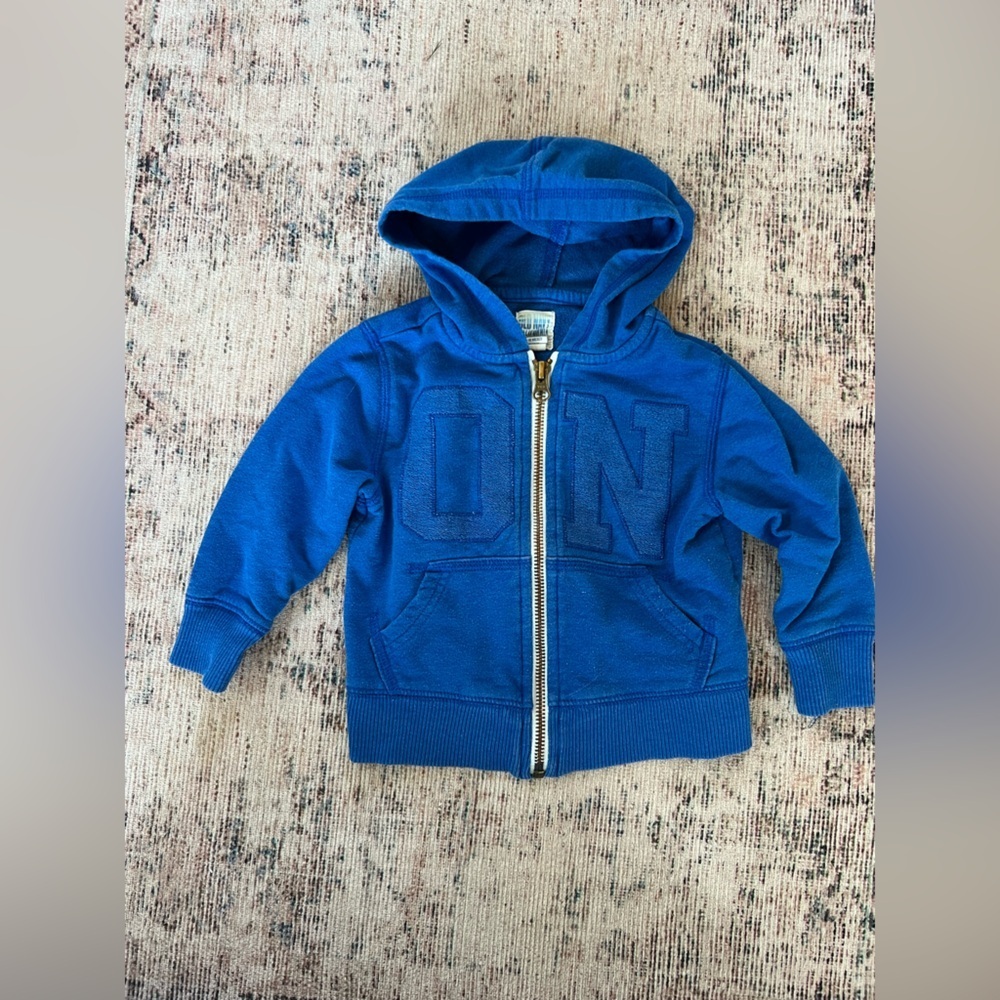 Old Navy Blue Zip-Up Hoodie Sweatshirt 12-18 mo baby
